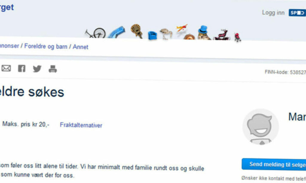 Barnefamilie søker besteforeldre på Finn