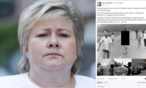 Erna la ut nytt Facebook-innlegg