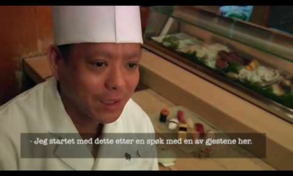 Serverer trolig verdens minste sushi-biter til gjestene sine