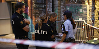 Oslo 20170709.
Politet fikk melding om at fire personer skal være skutt på utestedet Blå i Oslo natt til søndag.
Foto: Audun Braastad / NTB scanpix