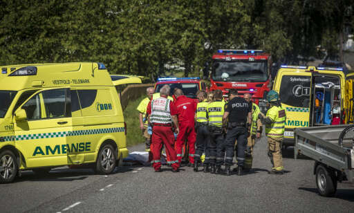 Tilhenger løsnet fra bil og traff flere syklister - to sendt til sykehus med kritiske skader