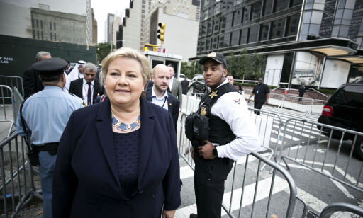 Erna Solberg reagerer på Trumps tale