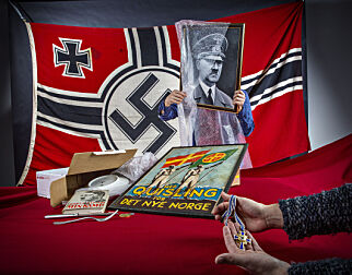 Hakekorsflagg. Oljemaleri av Hitler. Mens verdens største nettaktører lager regler for å stoppe spredning av rasehat, er det fritt fram for nazihandel på Finn.no