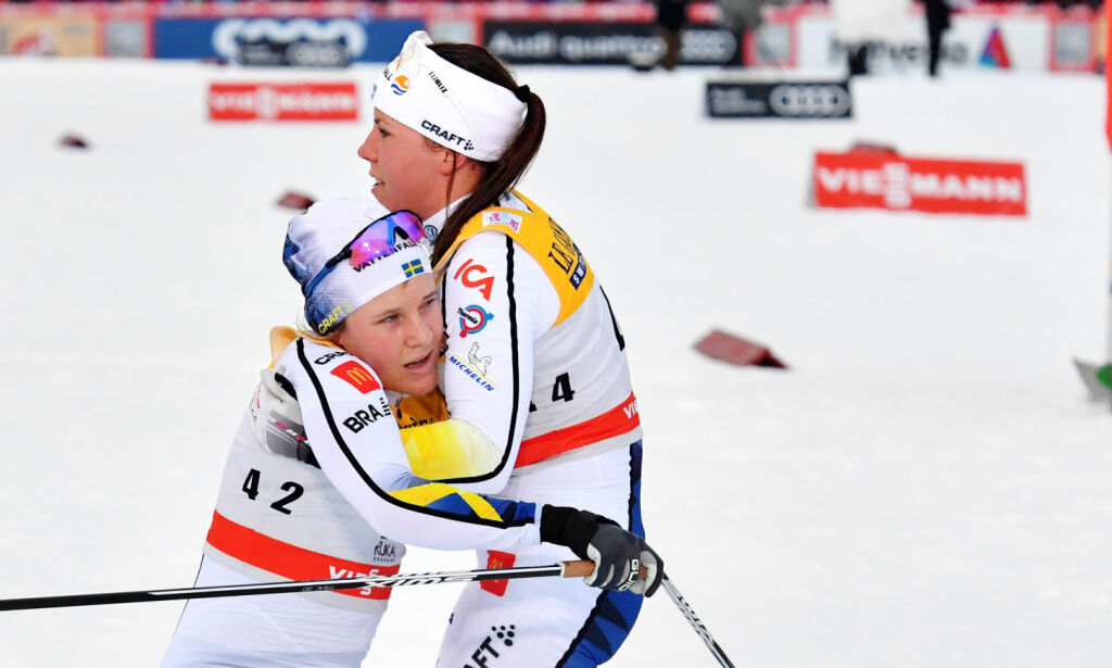 Helt utkjørt falt langrennshåpet sammen i snøen. Da tok Kalla ansvar