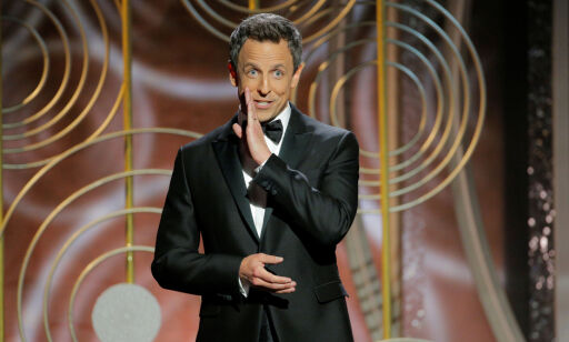 Seth Meyers hosts the 75th Golden Globe Awards in Beverly Hills, California, U.S. January 7, 2018. Paul Drinkwater/Courtesy of NBC/Handout via REUTERS ATTENTION EDITORS - THIS IMAGE WAS PROVIDED BY A THIRD PARTY. NO RESALES. NO ARCHIVE. For editorial use only. Additional clearance required for commercial or promotional use, contact your local office for assistance. Any commercial or promotional use of NBCUniversal content requires NBCUniversal's prior written consent. No book publishing without prior approval.