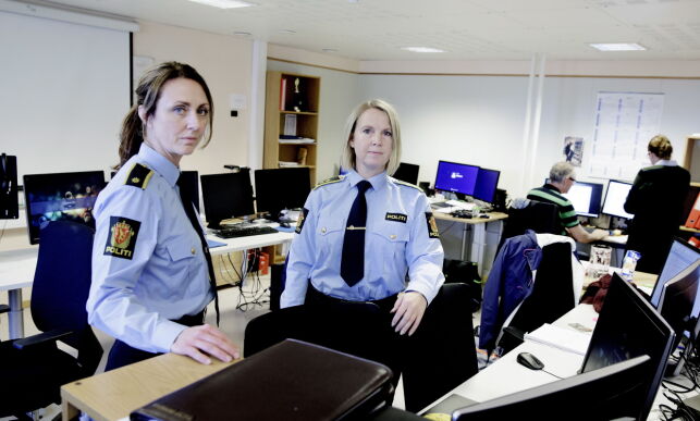Bergen 20161123: Politiet i Bergen arbeider med operasjon "Dark room", som har avdekket et større nettverk av pedofile. Fra venstre: Hilde Reikrås og Janne Ringset Heltne. FOTO: PAUL S. AMUNDSEN