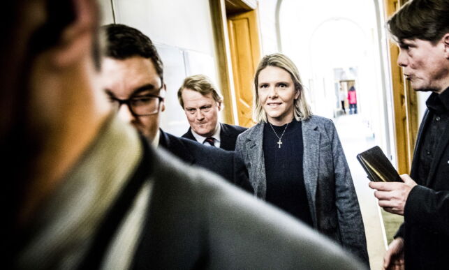 OSLO 20180315 Sylvi Listhaug i Stortinget i dag i forbindelse med de kontroversielle Facebook-meldingene som knyttes til terror. Foto: Christian Roth Christensen / Dagbladet