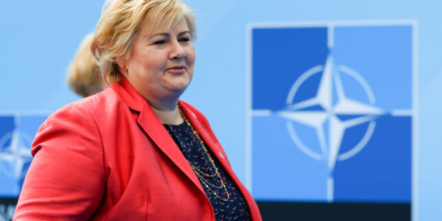 Norway's Prime Minister Erna Solberg arrives at the Alliance's headquarters ahead of the NATO summit in Brussels, Belgium July 11, 2018. REUTERS/Paul Hanna