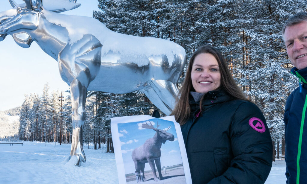 Stor-Elvdal har allerede verdens høyeste elg. Nå vil de bygge en ny i gull på 20 meter