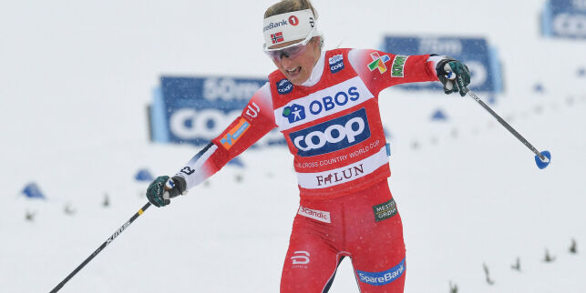 Johaug overlegen under tøffe forhold i Falun